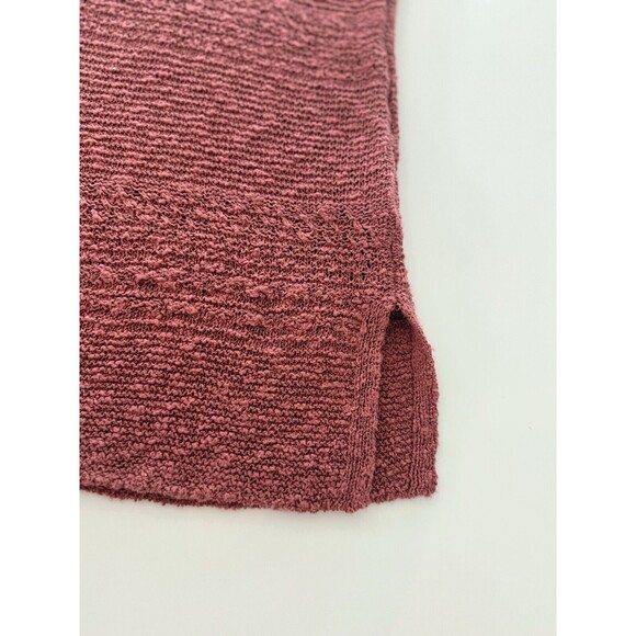 J Jill Womens Small Rustic Oversized Vneck Short Sleeve Tunic Thick Sweater Knit - Picture 5 of 5